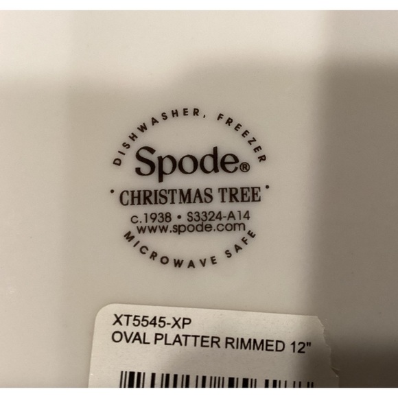 Spode Christmas Tree 12” Oval Platter - Picture 3 of 4